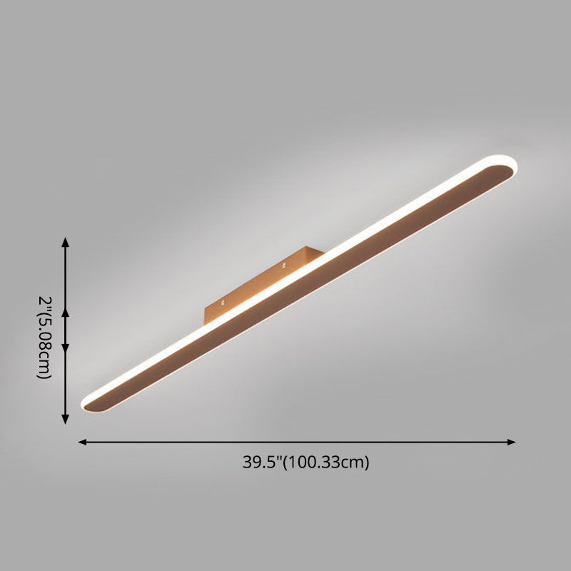 Plafonnier encastré linéaire à 1 lumière, nouveau plafonnier moderne en acrylique