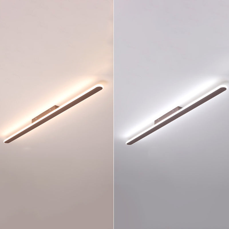Plafonnier encastré linéaire à 1 lumière, nouveau plafonnier moderne en acrylique