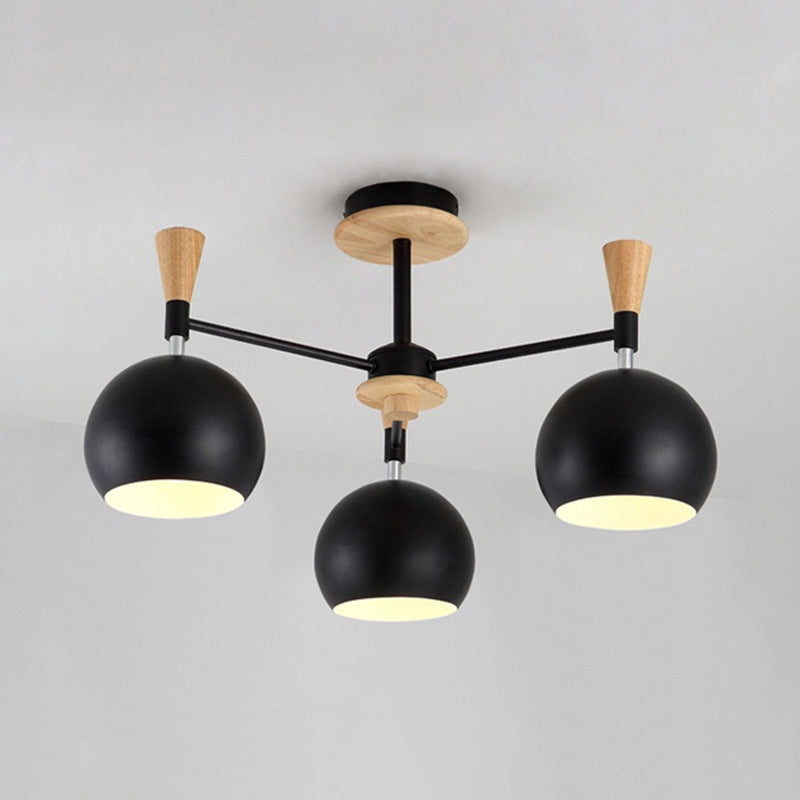 Lampaggio a forma di palla Light Light Nordic Style Nordic Apparecchiatura a sospensione in legno