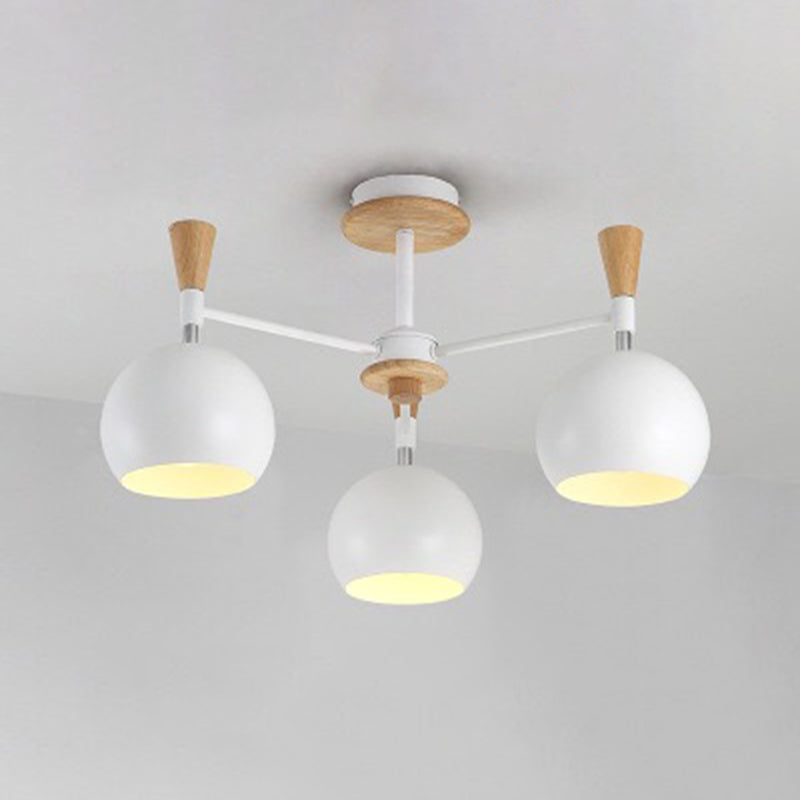 Lampaggio a forma di palla Light Light Nordic Style Nordic Apparecchiatura a sospensione in legno