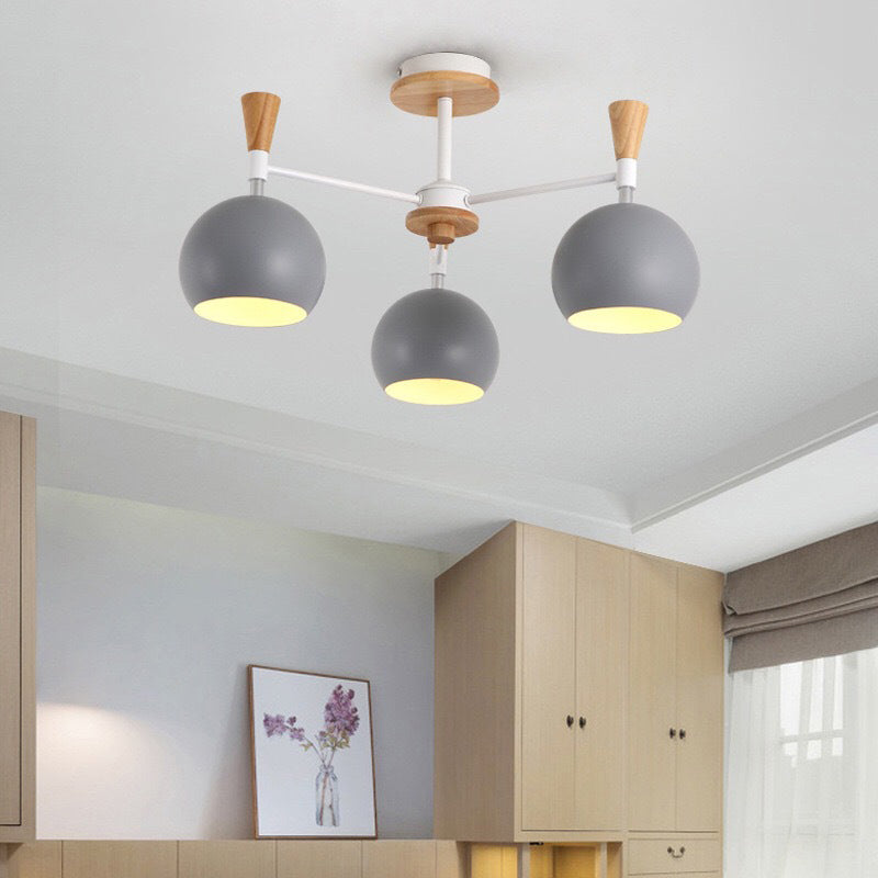 Lampaggio a forma di palla Light Light Nordic Style Nordic Apparecchiatura a sospensione in legno