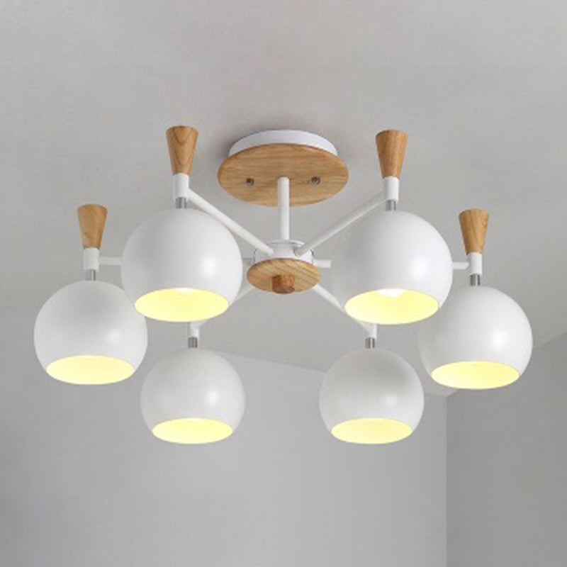 Lampaggio a forma di palla Light Light Nordic Style Nordic Apparecchiatura a sospensione in legno