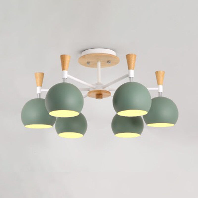 Lampaggio a forma di palla Light Light Nordic Style Nordic Apparecchiatura a sospensione in legno