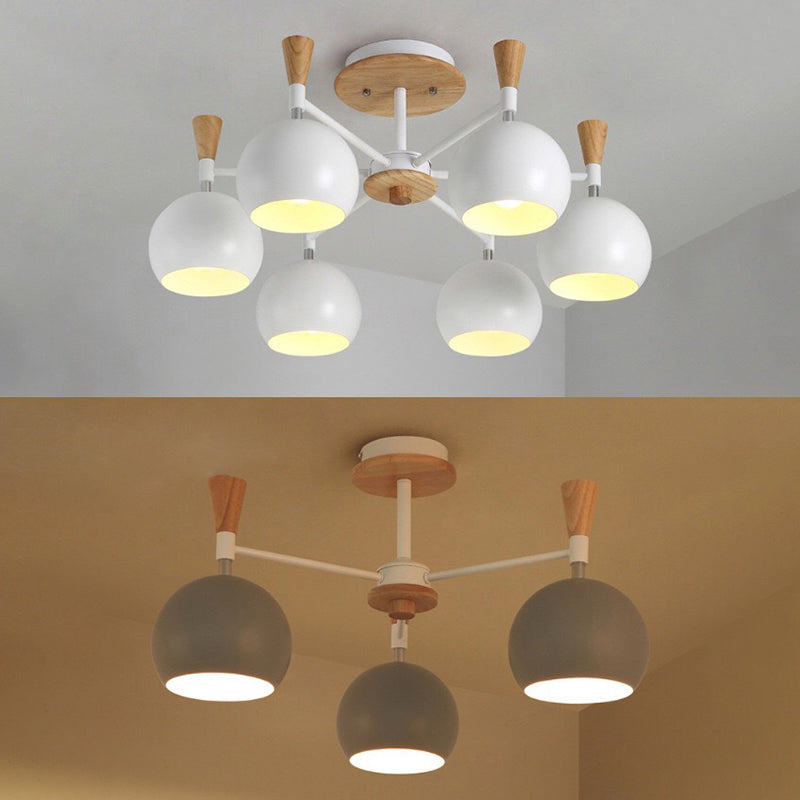 Lampaggio a forma di palla Light Light Nordic Style Nordic Apparecchiatura a sospensione in legno