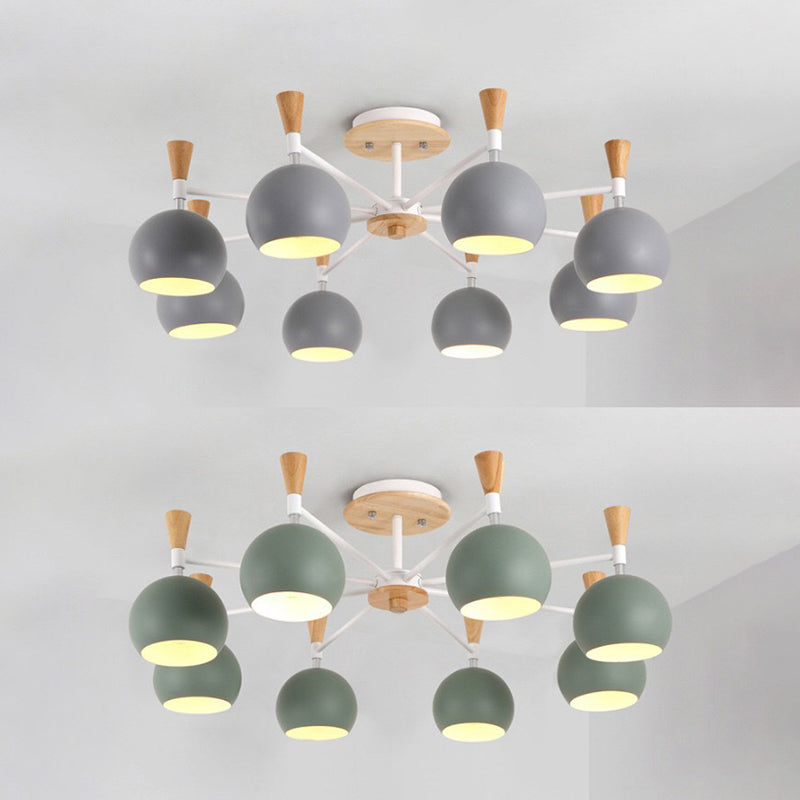 Lampaggio a forma di palla Light Light Nordic Style Nordic Apparecchiatura a sospensione in legno