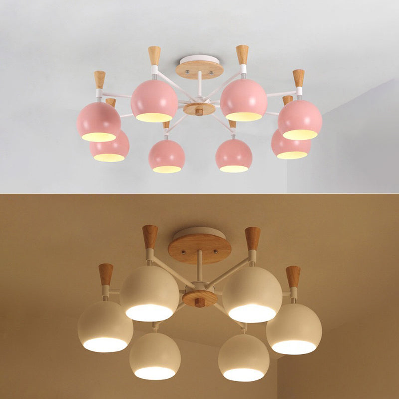 Lampaggio a forma di palla Light Light Nordic Style Nordic Apparecchiatura a sospensione in legno