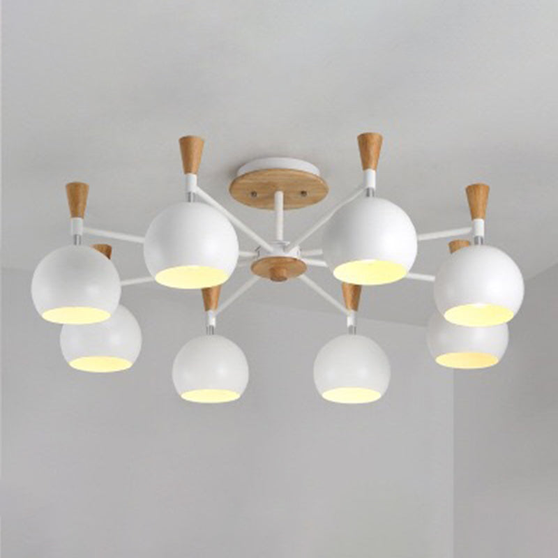 Lampaggio a forma di palla Light Light Nordic Style Nordic Apparecchiatura a sospensione in legno