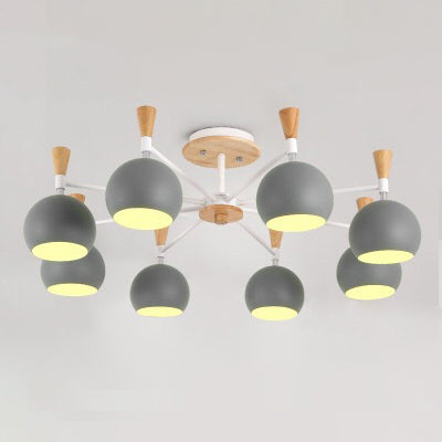 Lampaggio a forma di palla Light Light Nordic Style Nordic Apparecchiatura a sospensione in legno