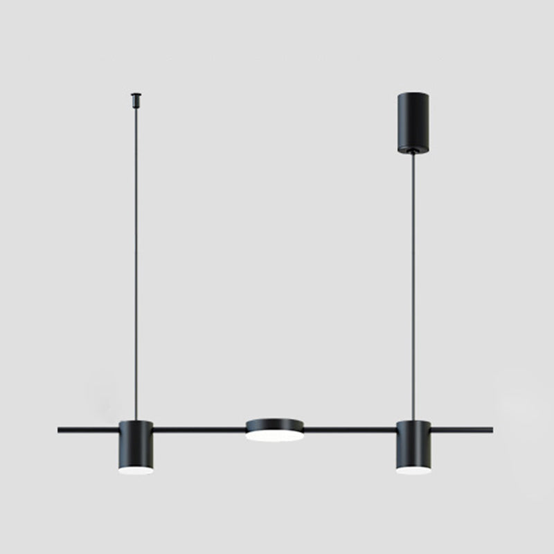 Cylinder Island Lighting Metallic Contemporary Simplicity Pendant Lighting Fixtures for Restaurant