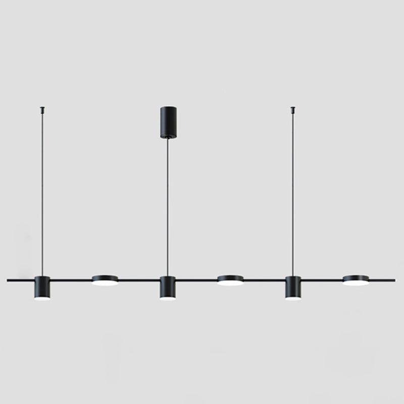 Cylinder Island Lighting Metallic Contemporary Simplicity Pendant Lighting Fixtures for Restaurant