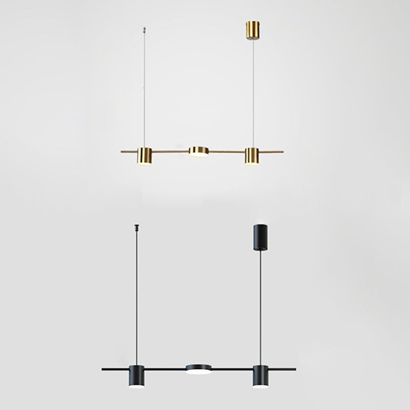 Cylinder Island Lighting Metallic Contemporary Simplicity Pendant Lighting Fixtures for Restaurant