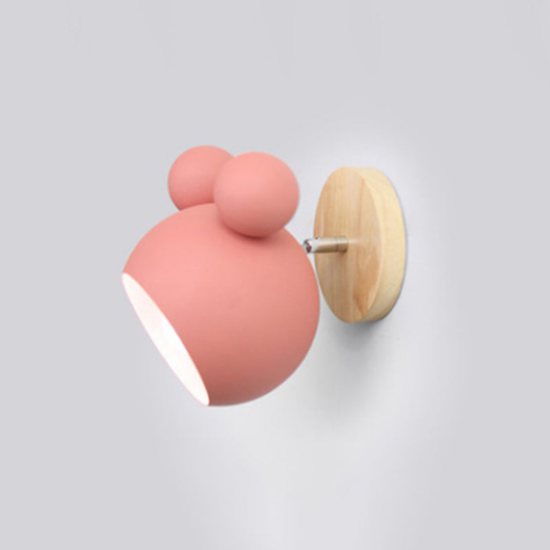 Bedroom Wall Sconce Lighting Minimalist Sconce Light Fixture with Cartoon Metal Shade