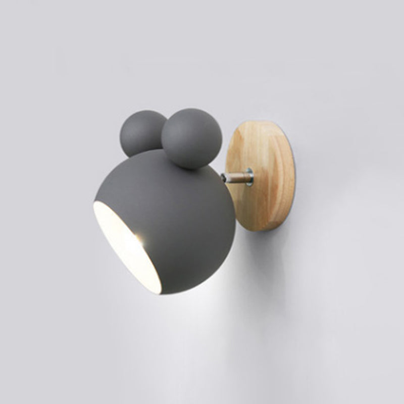 Bedroom Wall Sconce Lighting Minimalist Sconce Light Fixture with Cartoon Metal Shade
