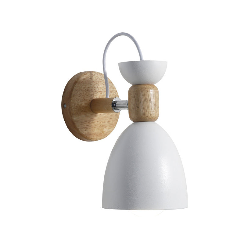 Nordic Style Conical Sconce Light Fixture Metal Bedroom Wall Mounted Light Fixture