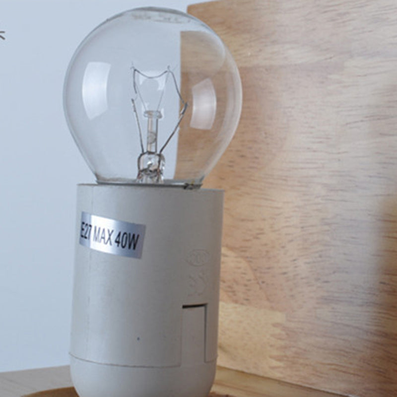 Illuminazione a parete quadrata in stile nordico lampada da parete camera da letto in legno in beige