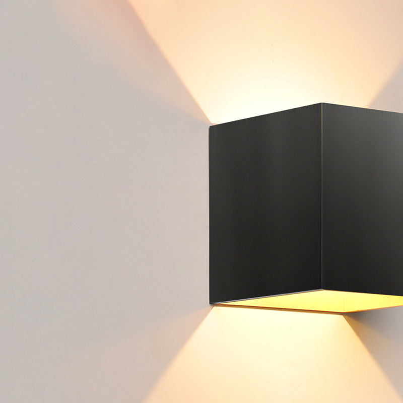 Lámpara montada en la pared cuadrada lámpara de montaje de pared de aluminio moderna para sala de estar