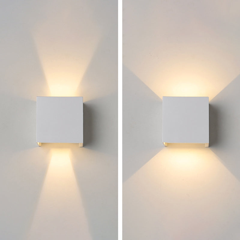 Lámpara montada en la pared cuadrada lámpara de montaje de pared de aluminio moderna para sala de estar