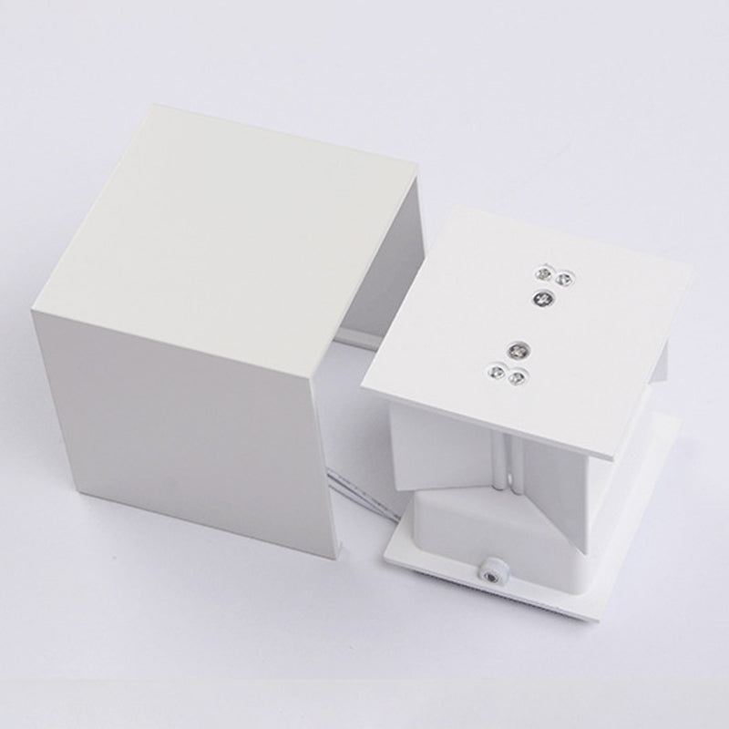 Lámpara montada en la pared cuadrada lámpara de montaje de pared de aluminio moderna para sala de estar