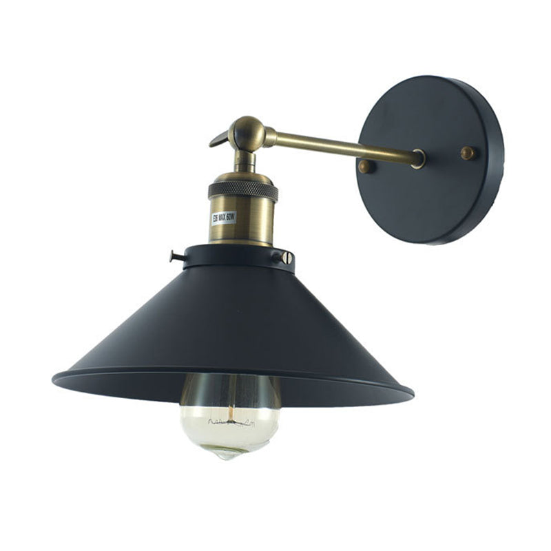 Cone Wall Mounted Lamps Vintage Industrial Metal Wall Sconces Lighting Fixtures for Courtyard