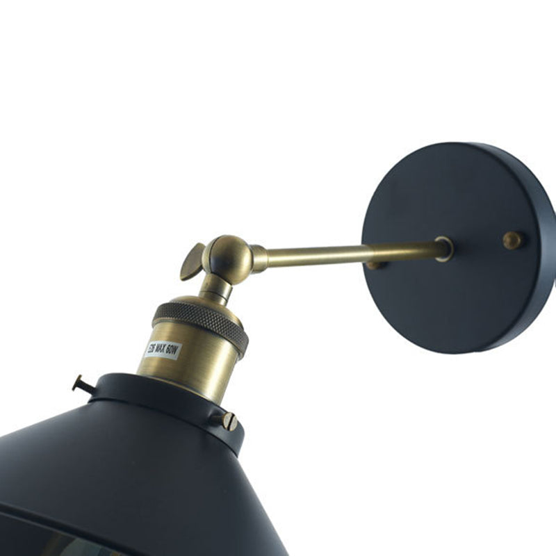 Cone Wall Mounted Lamps Vintage Industrial Metal Wall Sconces Lighting Fixtures for Courtyard