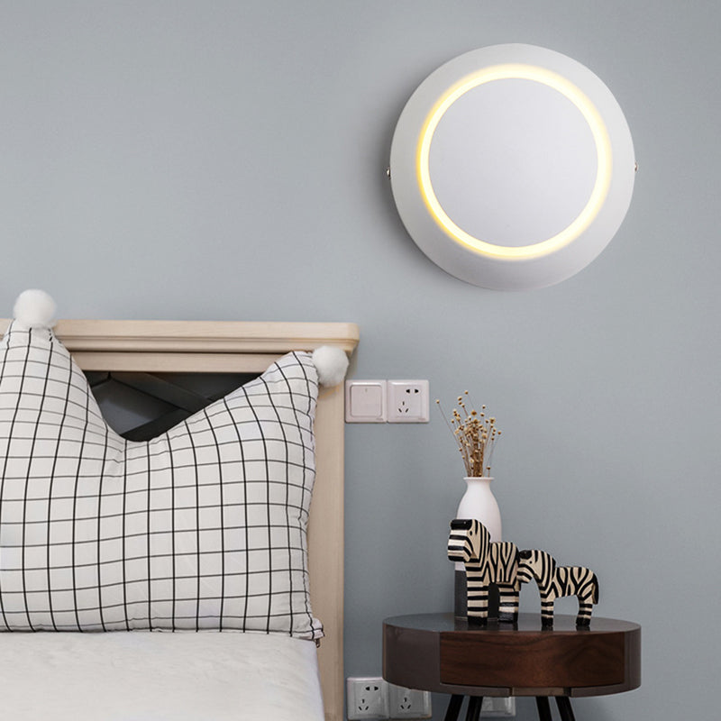 Modernist Silica Gel Rounded Shade Wall Light Fixture 1-Light LED Sconce Light