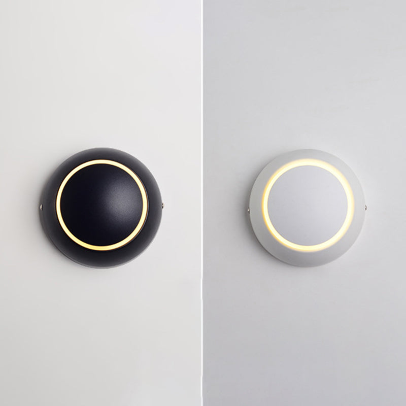 Modernist Silica Gel Rounded Shade Wall Light Fixture 1-Light LED Sconce Light