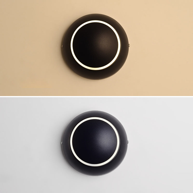 Modernist Silica Gel Rounded Shade Wall Light Fixture 1-Light LED Sconce Light