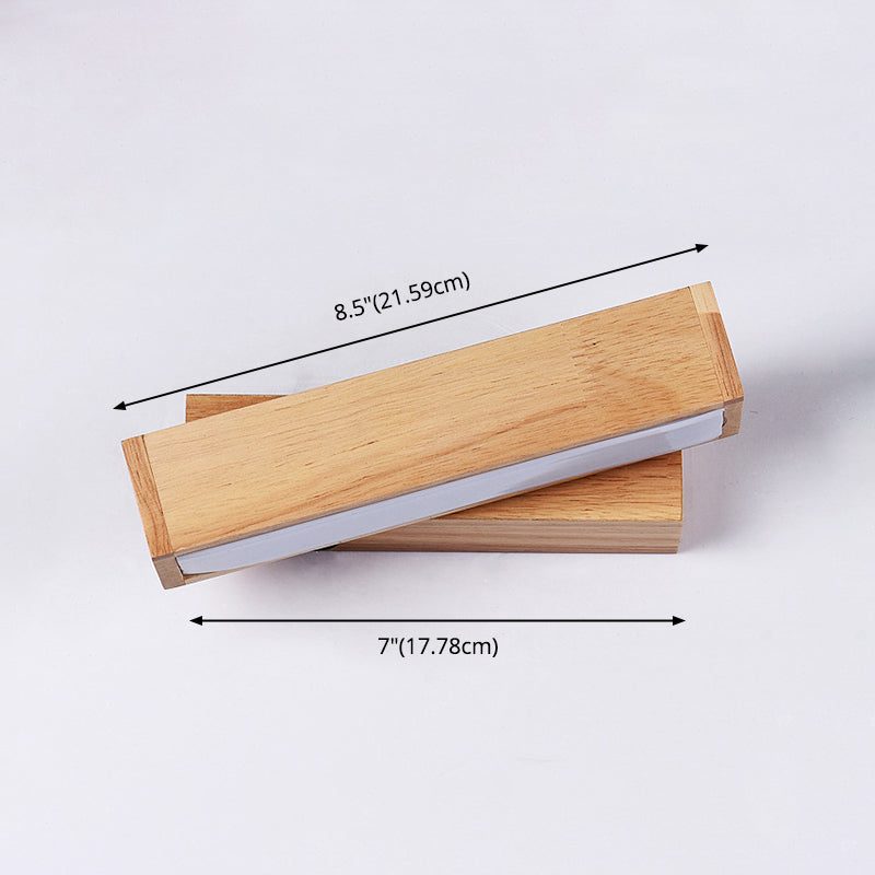 Moderne einfache HolzlED-Wandleuchten Rota-Tisch Wandmontierte Lampen für Schlafzimmer