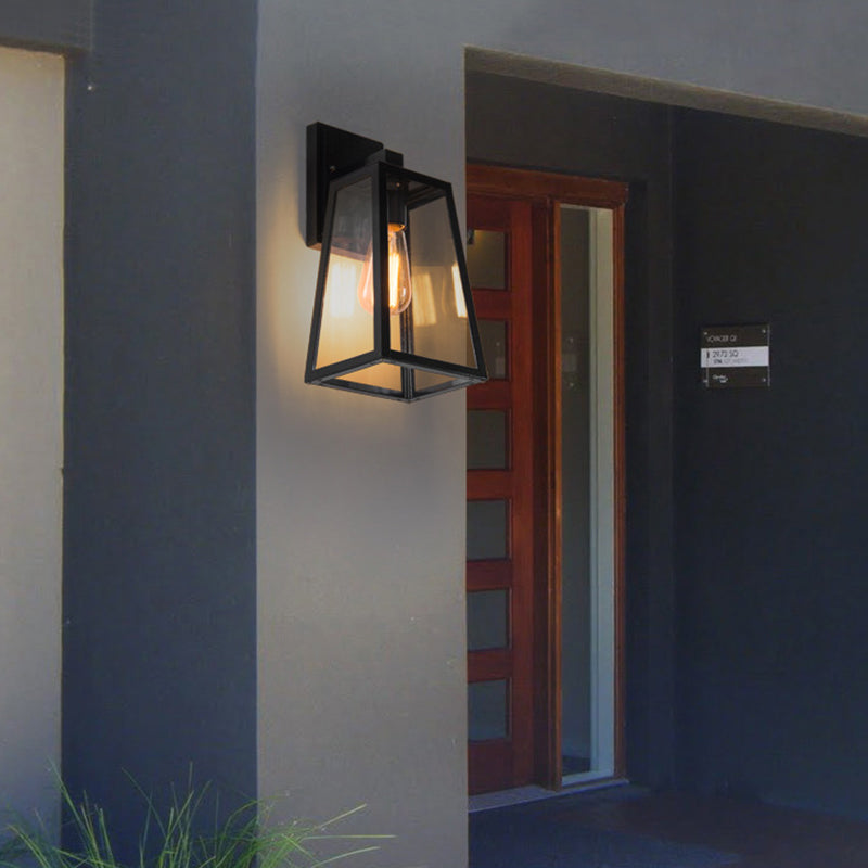 Vintage Industrielle Trapezwandhalterung Beleuchtung klares Glaswandmontageleuchte