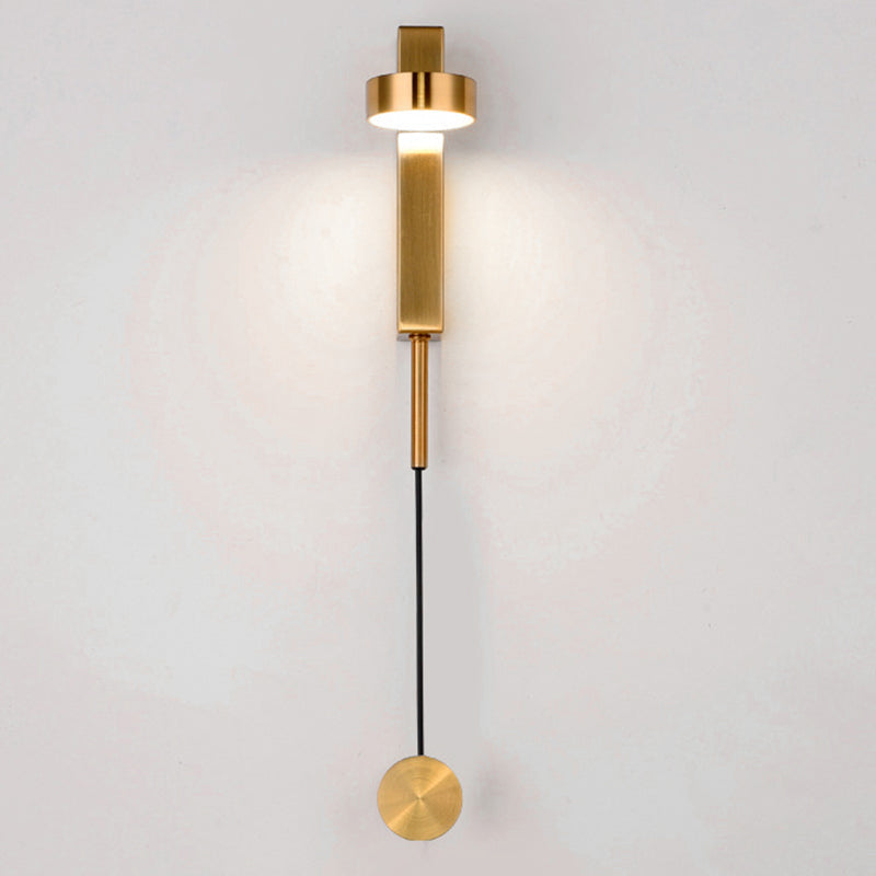 Modern Simple LED Circle Wall Mounted Light 1-Light Metal Wall Lamp for Bedroom