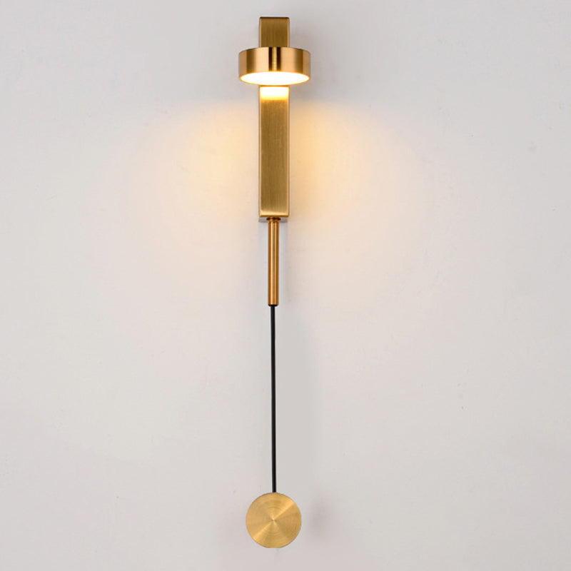 Modern Simple LED Circle Wall Mounted Light 1-Light Metal Wall Lamp for Bedroom