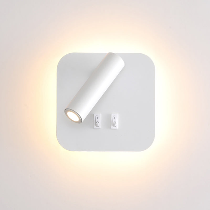 Minimalismo in metallo a parete a parete illuminazione a parete a 1 luci per la camera da letto