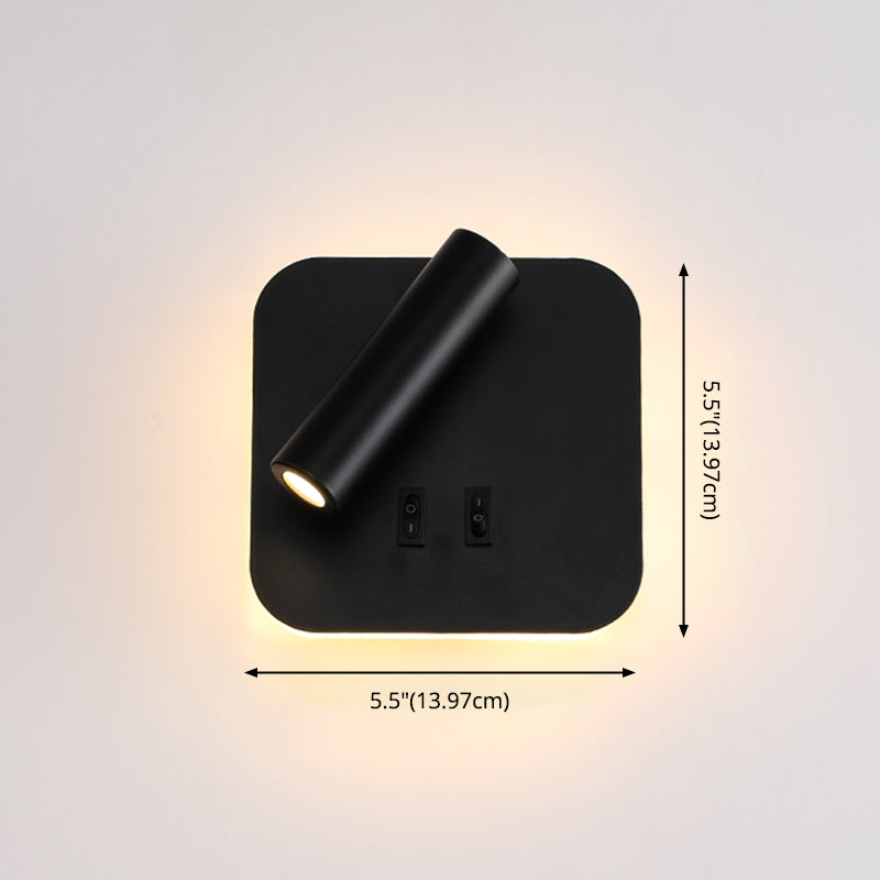 Minimalismo in metallo a parete a parete illuminazione a parete a 1 luci per la camera da letto