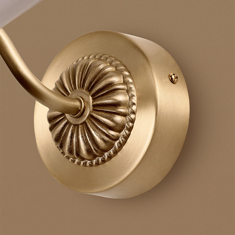 Modern Gold Linear Wall Mount Light Fixture Metal 1-Light Wall Lamp for Bathroom