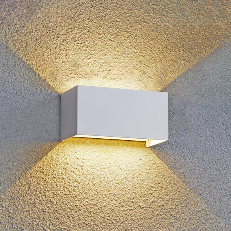 Lámpara montada en la pared rectangular Lámpara de montaje de pared de aluminio moderna para sala de estar