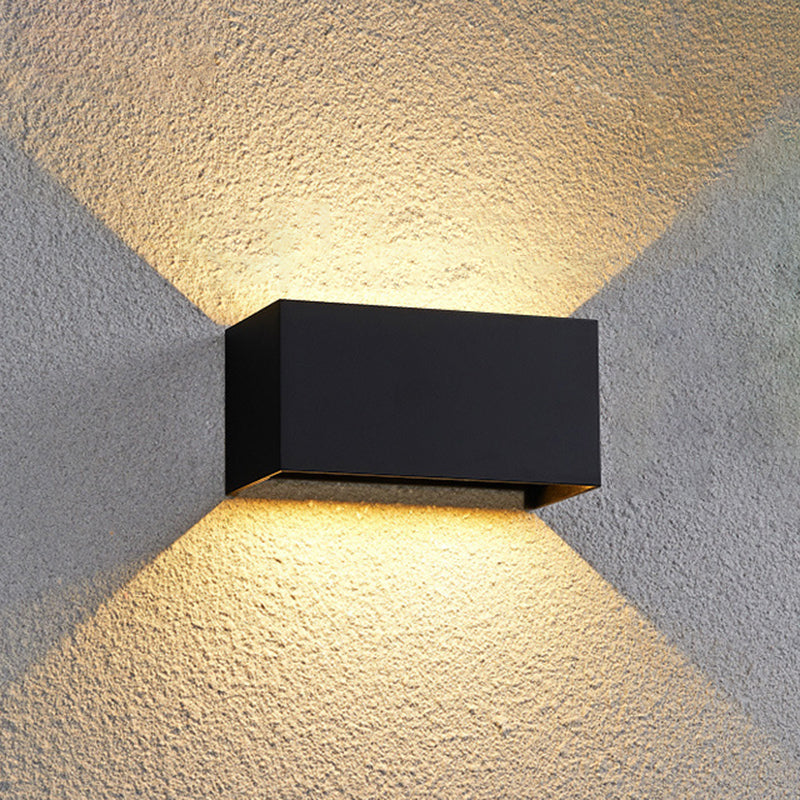 Lámpara montada en la pared rectangular Lámpara de montaje de pared de aluminio moderna para sala de estar