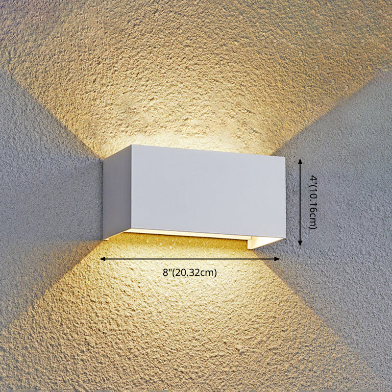 Lámpara montada en la pared rectangular Lámpara de montaje de pared de aluminio moderna para sala de estar