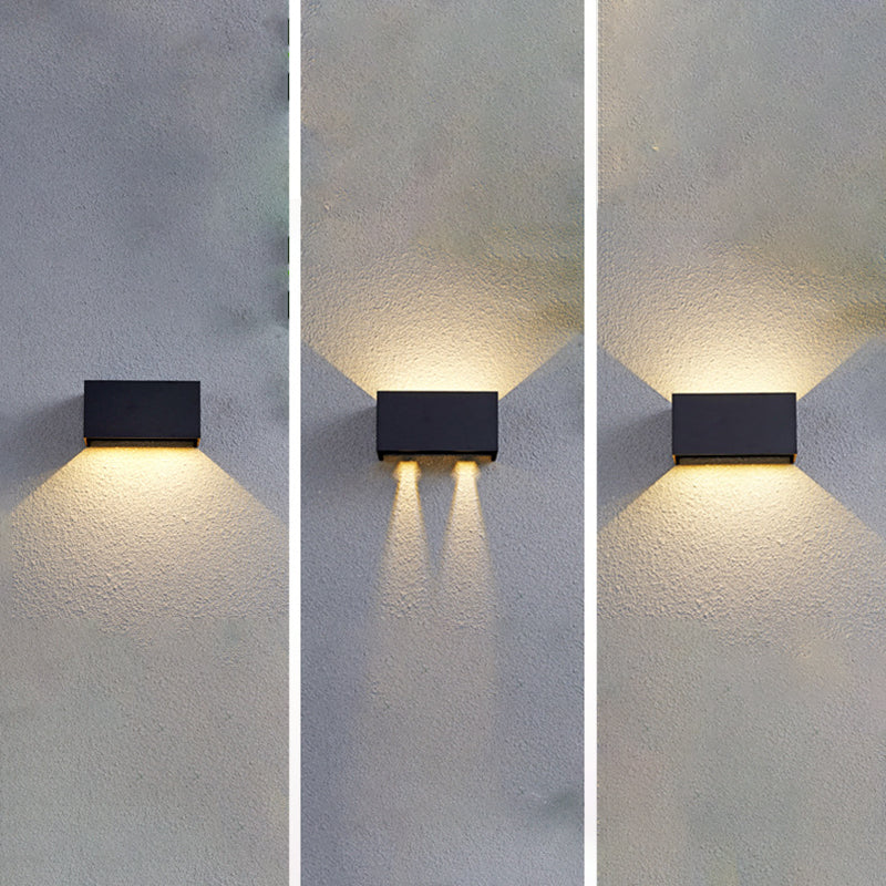 Lámpara montada en la pared rectangular Lámpara de montaje de pared de aluminio moderna para sala de estar