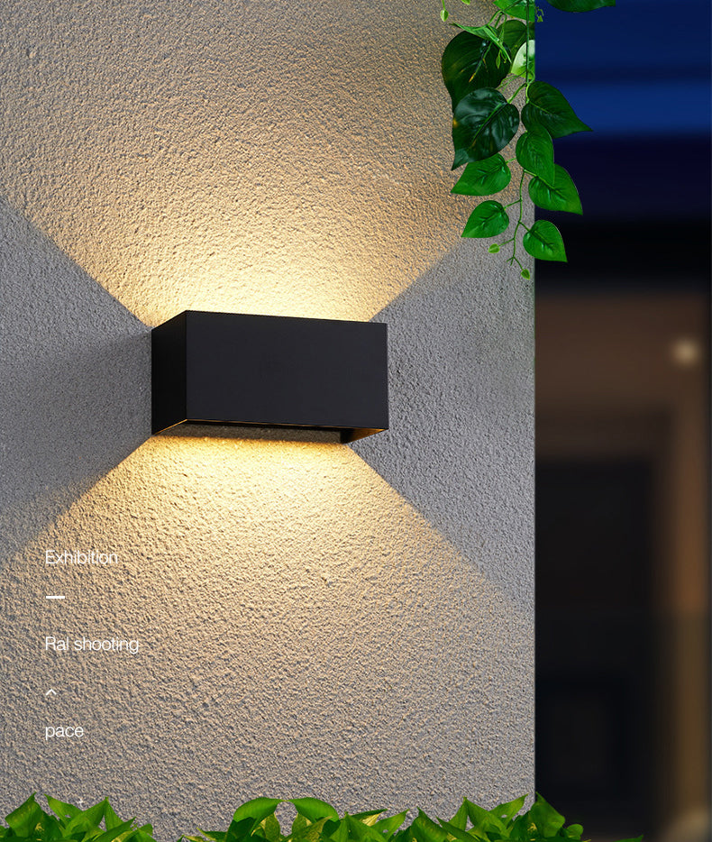 Lámpara montada en la pared rectangular Lámpara de montaje de pared de aluminio moderna para sala de estar