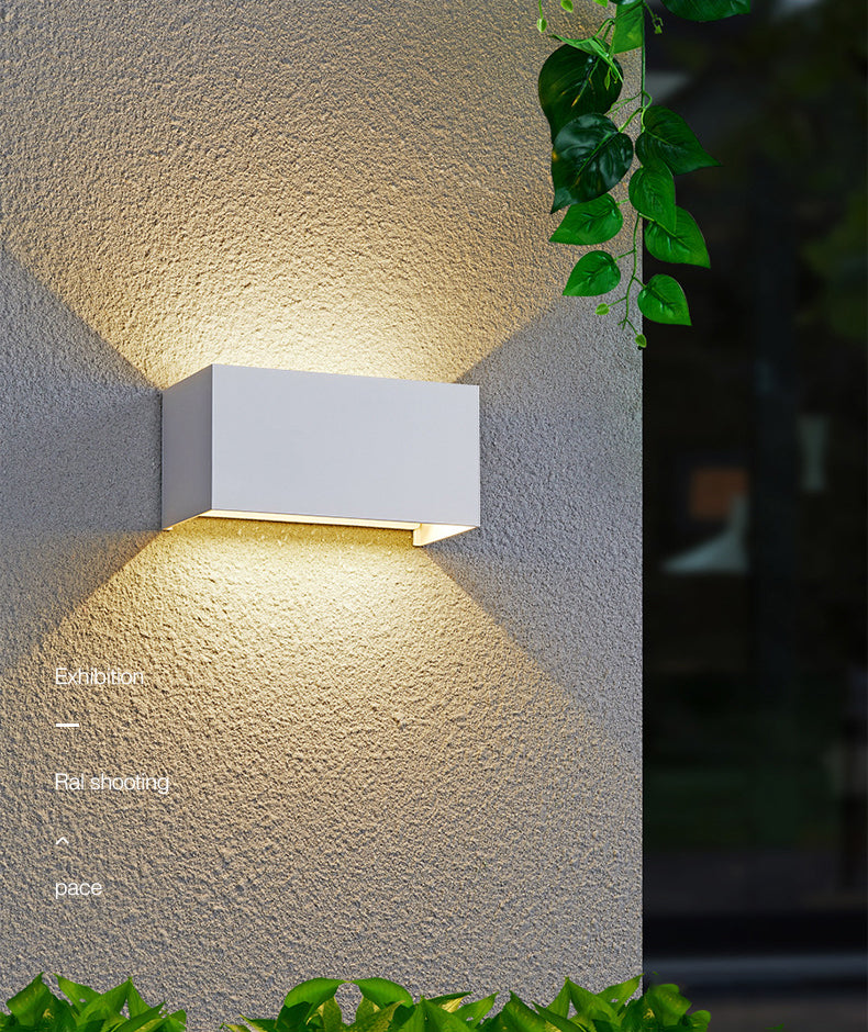 Lámpara montada en la pared rectangular Lámpara de montaje de pared de aluminio moderna para sala de estar