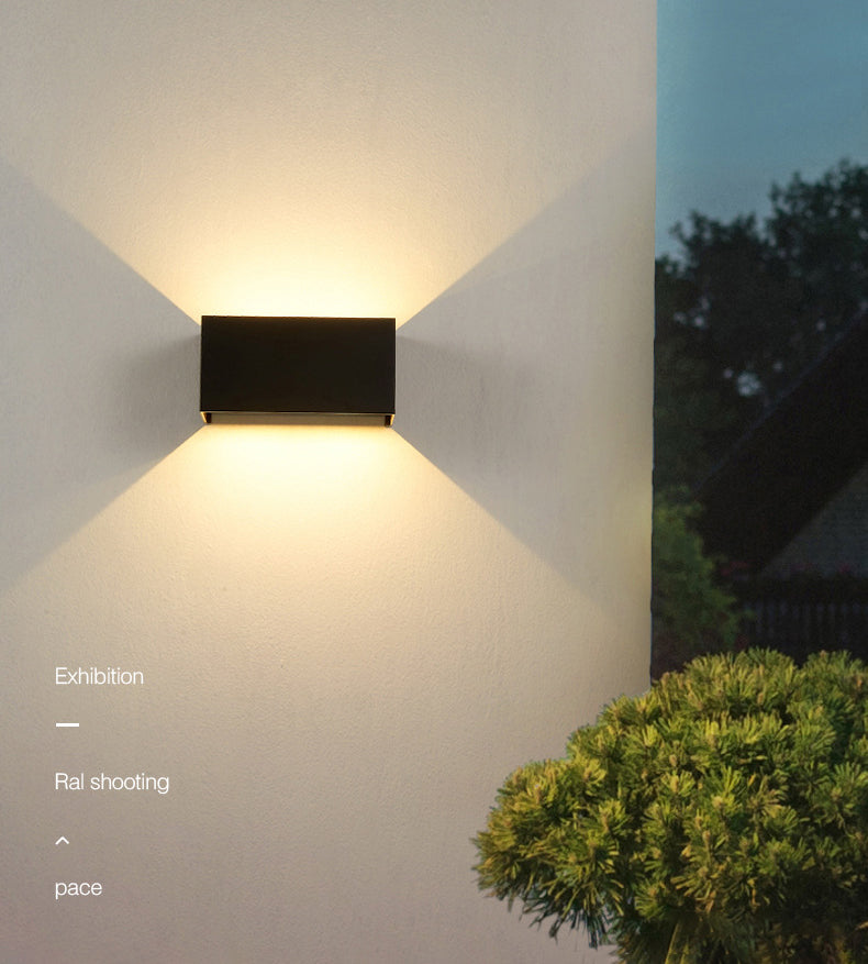 Lámpara montada en la pared rectangular Lámpara de montaje de pared de aluminio moderna para sala de estar