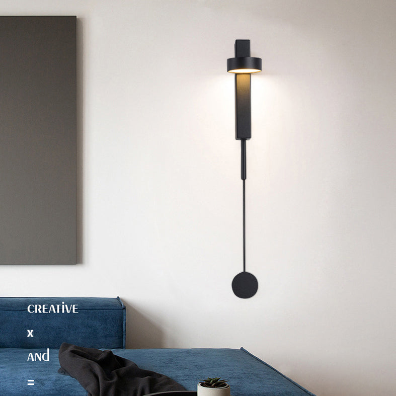 Modern Simple LED Circle Wall Mounted Light 1-Light Metal Wall Lamp for Bedroom
