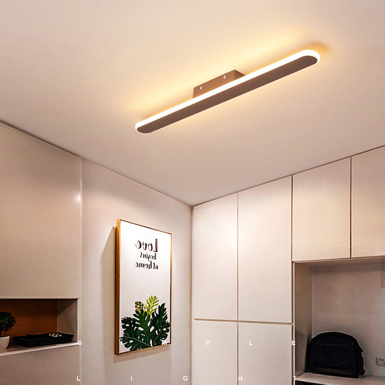 Plafonnier encastré linéaire à 1 lumière, nouveau plafonnier moderne en acrylique