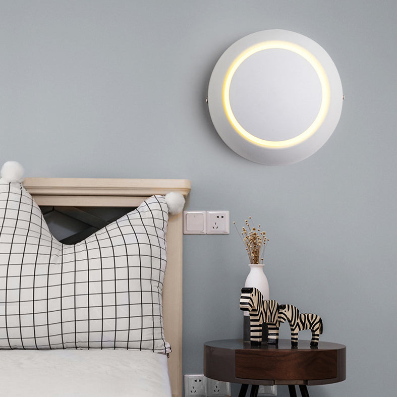 Modernist Silica Gel Rounded Shade Wall Light Fixture 1-Light LED Sconce Light