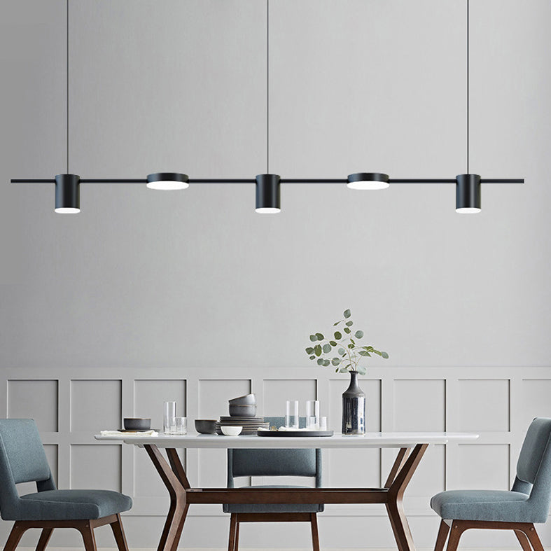 Cylinder Island Lighting Metallic Contemporary Simplicity Pendant Lighting Fixtures for Restaurant