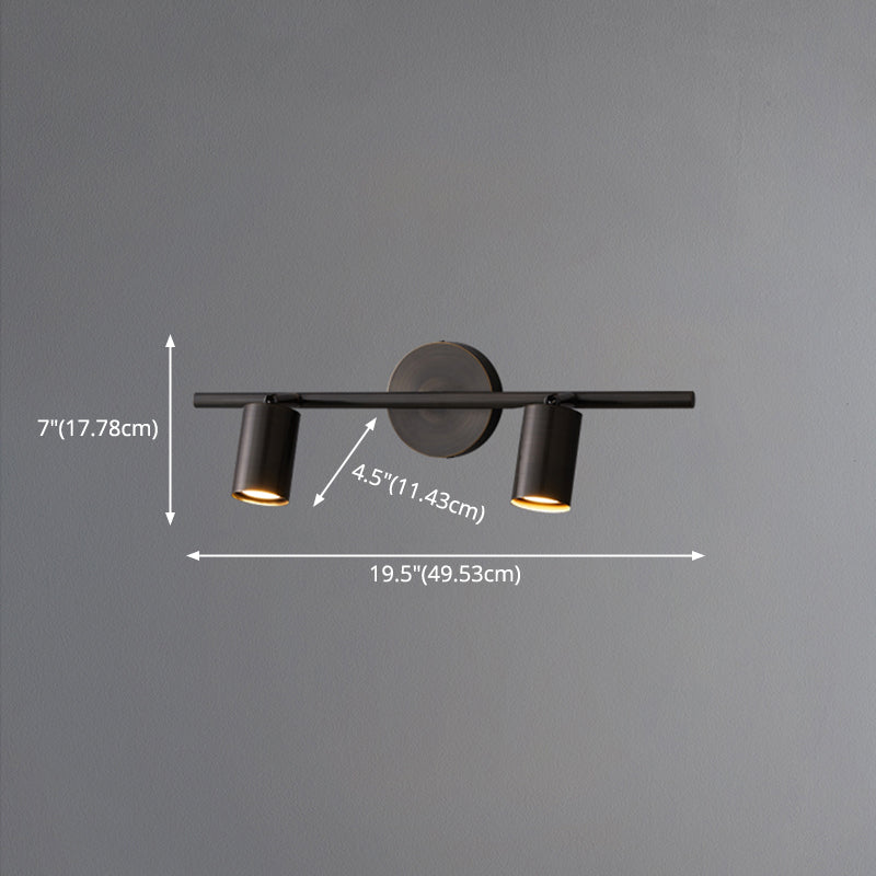 Postmodern Simplicity Cylinder Vanity Sconce Lights Brass Wall Mount Light Fixture for Bathroom