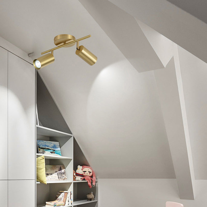 Postmodern Simplicity Cylinder Vanity Sconce Lights Brass Wall Mount Light Fixture for Bathroom