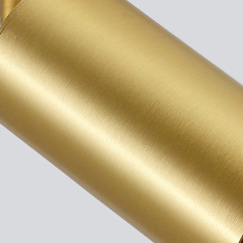 Postmodern Simplicity Cylinder Vanity Sconce Lights Brass Wall Mount Light Fixture for Bathroom