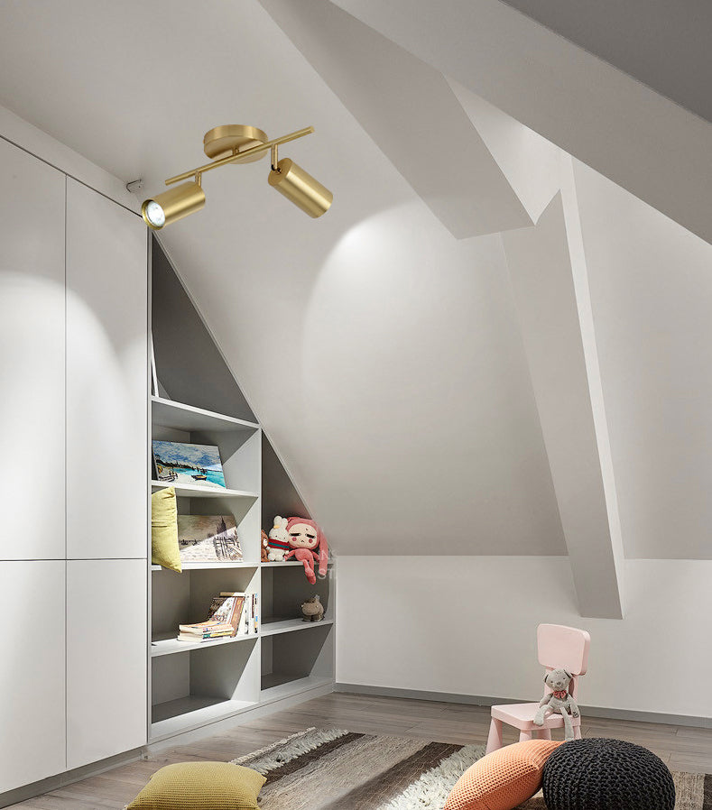 Postmodern Simplicity Cylinder Vanity Sconce Lights Brass Wall Mount Light Fixture for Bathroom