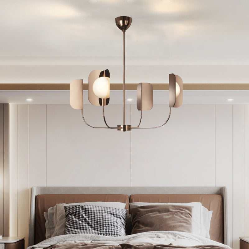 Luz de colgante de techo de metal starburst lámpara de oro rosa nórdica colgante de colgantes para sala de estar